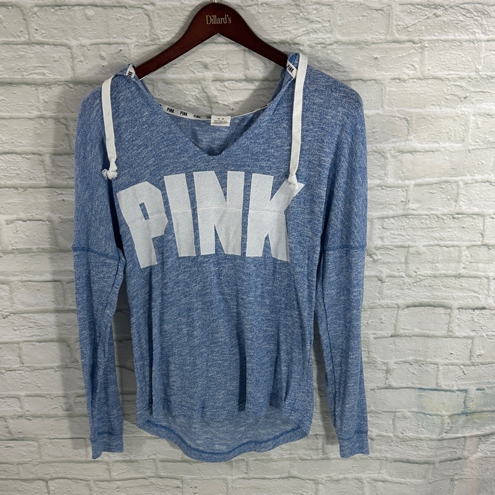 PINK Victoria's Secret Heather Blue Hoodie